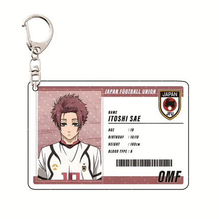 Blue Lock Player ID Card Version 6cm Acrylic Keychains Anime Collectible Merchandise Bag Pendant Fan Gift