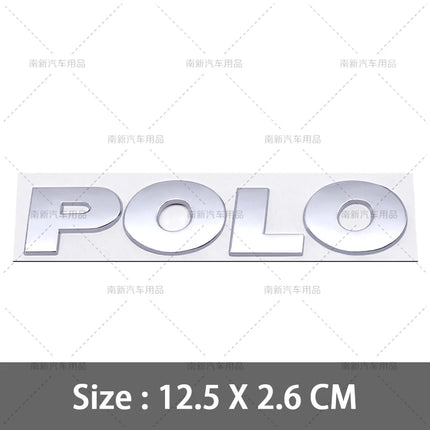 3D Metal Rear Trunk Sticker Car Styling Auto Body Side Fender Badge For Volkswagen VW Polo Letters Emblem Logo Decal Accessories
