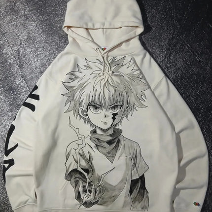 Kurapika Graphic Hoodies Grunge Streetwear Sweatshirt Tops Oversized Hoodie Gothic Harajuku Hunter × Hunter Y2k Gym Men Clothing