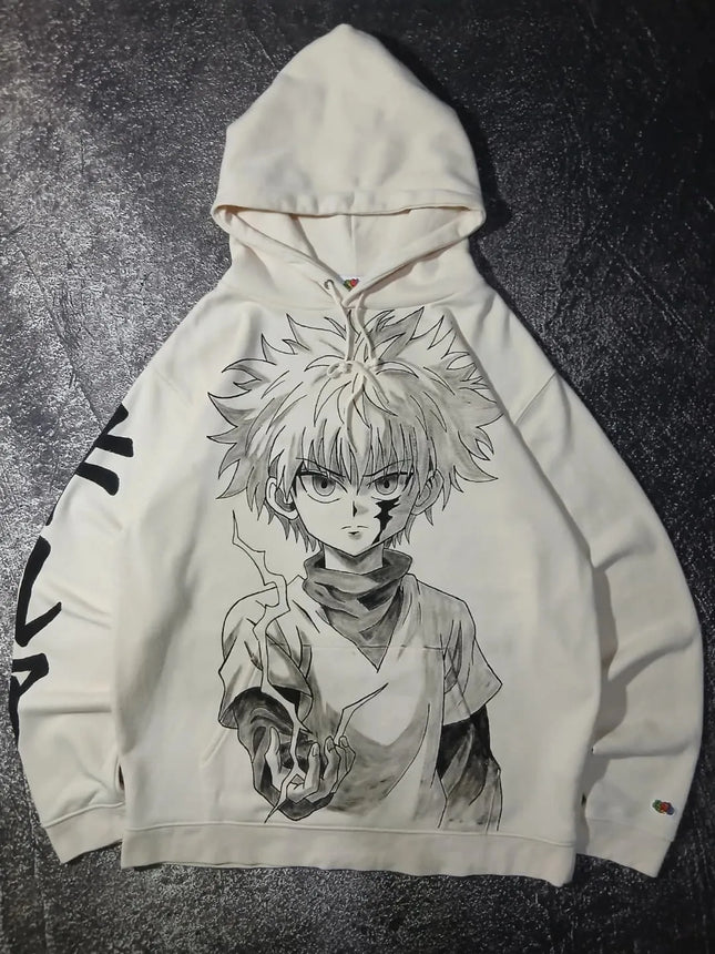 Kurapika Graphic Hoodies Grunge Streetwear Sweatshirt Tops Oversized Hoodie Gothic Harajuku Hunter × Hunter Y2k Gym Men Clothing