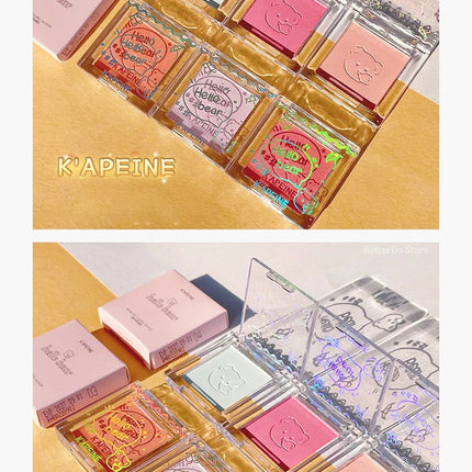 Monochrome Blush Palette Rose Hawthorn Cheek Tint Blusher Powder Natural Face Makeup Matte Peach Rouge Contour Shadow Palette