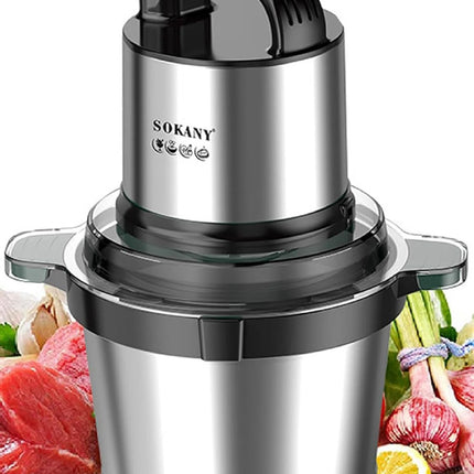 1pc electric kitchen knife with stainless steel bowl, 2 speed meat grinder with 4 blades for meat and onions.