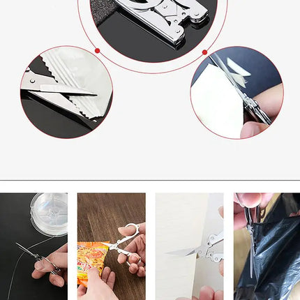Portable Folding Scissor Pocket Travel Embroidery Scissors Mini Tailor Scissors Sewing Tools Multi Functional Stretching