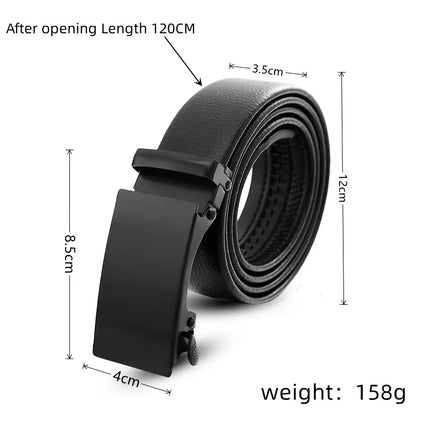 High-quality Men's Automatic Buckle PU Belt New Simple Men's Business Casual Belt Fashionable Men's Birthday Gifts