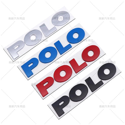 3D Metal Rear Trunk Sticker Car Styling Auto Body Side Fender Badge For Volkswagen VW Polo Letters Emblem Logo Decal Accessories