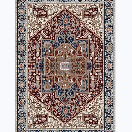 Tapis de style rétro américain pour chambre à coucher Grand tapis de salon Décoration Tapis antidérapant Lavable Tapis de sol de salon Tapis doux pour la maison