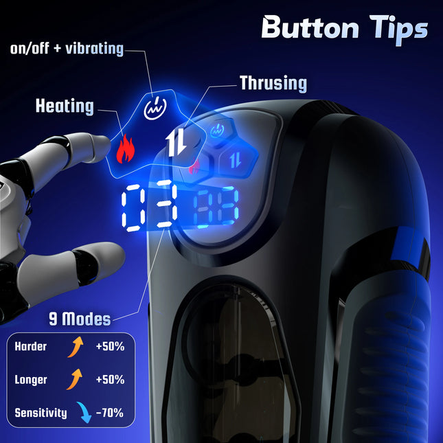 KUSHOR Male Masturbator Automatic Thrusting Vibration Heating Masturbation Cup Pocket Pussy Penis Pump Blowjob Sex Toy for Men