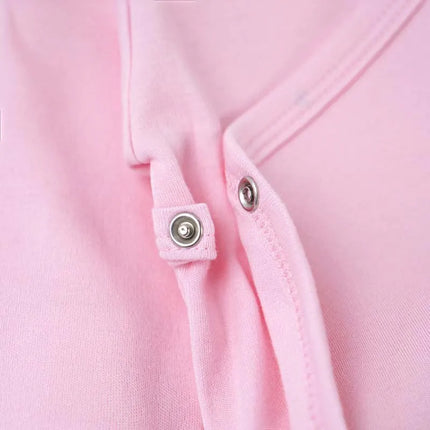 Newborn Baby Bodysuit 0 To 3 Months 100% Cotton Slanting Open Button Solid Color Long Sleeve Jumpsuits Baby Boy Girl Clothes