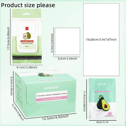 1 pack of makeup remover wipes +1 box of individually packaged makeup remover wipes, facial makeup remover wipes.