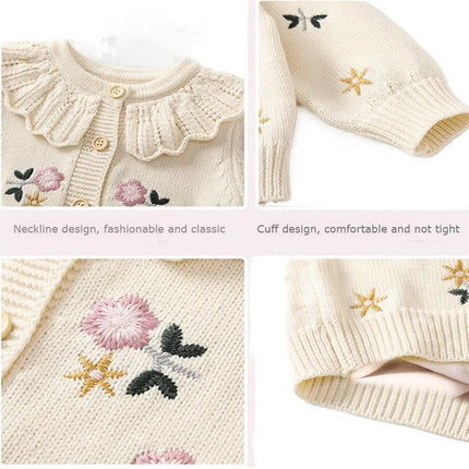 Winter Autumn Baby Girl Sweater Knit Full Sleeve Korean Infant Keep Warm Soft Princess Long Sleeve Kids Jacket Clothes 2025