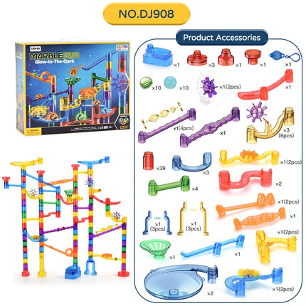 Children's Maze Building Block Set Marble Running Transparent Puzzle Educational Parent-Child Assembly Game Toy