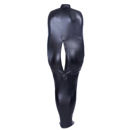 Sexy Porn Lingerie Full Body Bodysuit with Stretch PU Leather Bondage Sleeping Bag for Women Exotic Apparelt Costumes