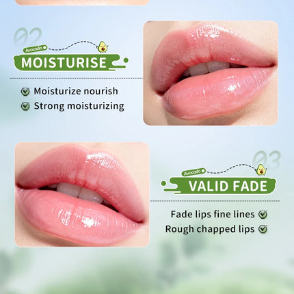 SADOER Avocado Moisturizing Lip Balm Hydrating Lipstick Nourishing Anti Cracking Plump Lips Lip Plumper Skin Care Cosmetics