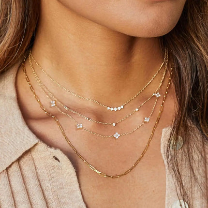 Silver/14K Gold Plated Cubic Zirconia Necklaces for Women Hypoallergenic Necklace Choker Necklace Christmas Gift For Women
