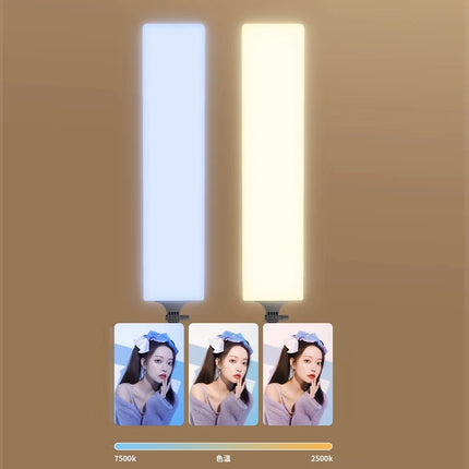 LED Rectangular Video Light Dimmable Continuous Photography Lighting Kit , Long Arm Tripod Stand for Photo Studio Desktop