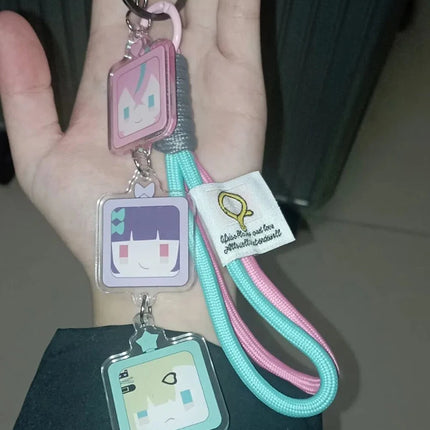 Game Zenless Zone Zero Angels of Delusion Sunna Aria Nangong Uha Cosplay Keychain Acrylic Keyring Key Chain Bag Accessory Prop