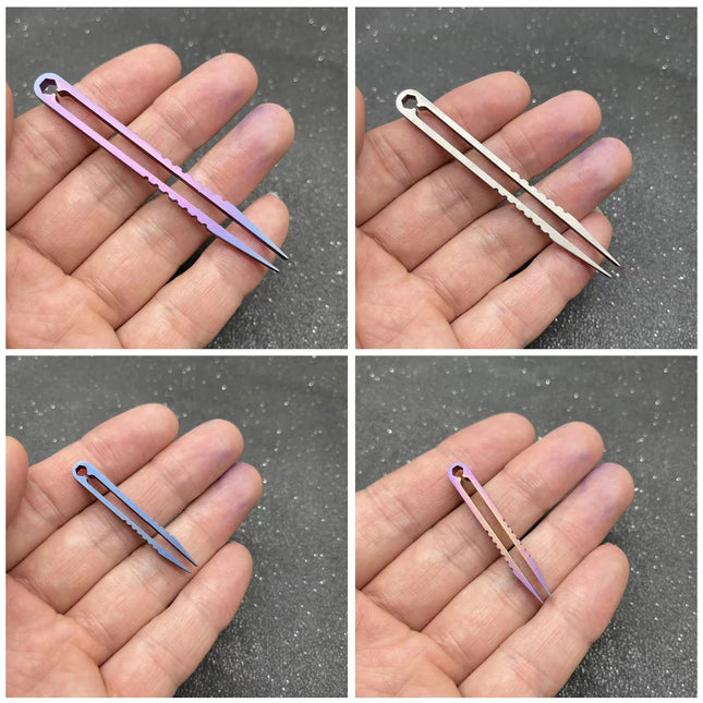 EDC Gear Mini Tweezers Wear-resistance Eyebrow Tweezers For Hiking Titanium EDC Tweezers Hand Tools
