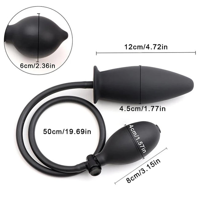 Inflatable Anal Plug Expandable Dildo Pump Butt Plug Anal Dilator Bdsm Sex Toy Gay Prostate Massage For Anus Enlargement By Pump