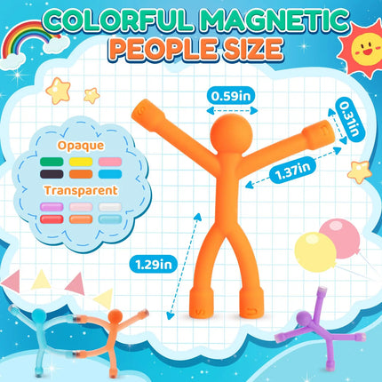 10Pcs Magnetic People Men Figures, Cute Magnetic Toys for Kids Gift, Creative Funny Fridge Magnets for Classroom Prizes, Office