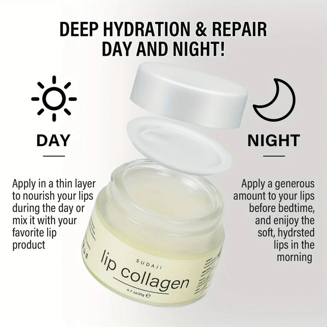 Hyaluronic acid collagen Sleep lip mask 20g deep hydration lasting moisturizing exfoliation day and night can be given as a gift