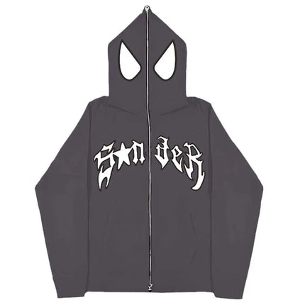 European and American Halloween Personalized Men's and Women's Sweatshirts and HoodiesY2KCouple Large Size Spider-Manzip hoodie