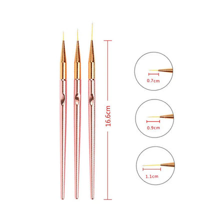 New 3/15PCS Nail Art Brushes for Manicure Builder Gel Nail Gradient Brush Thin Nail Brush Gel UV Polish Manicure Tools XJS09