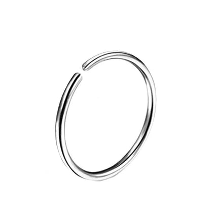 Curved Barbells Fake Nose Piercing D Shaped Tragus Helix Stud Earring Hoop Septum Stainless Steel Ring Nostril Body Jewelry New