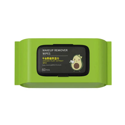 12/80 PCS Avocado Scented Makeup Removing Wipes - Deep Cleansing, Travel-Friendly, Single-Use