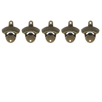 5pcs/10pcs Bottle Opener Wall Mounted Rustic Beer Opener Set Vintage with Mounting Screws for Kitchen Cafe Bars