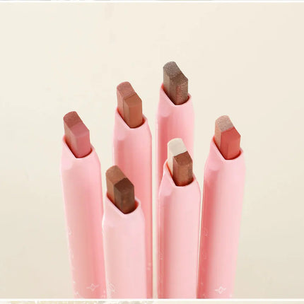 Two-Color Eyeshadow Stick Six-Pack Set Box, Highlighter Eyeshadow Pen, One-Swipe Application, Waterproof, Long-Lasting, Fine and Non-Smudging Eyeshadow Pen