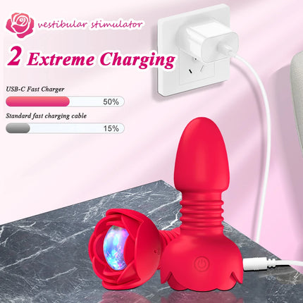 Telescopic Anal Butt Plug Vibrator Wireless Remote Prostate Massager Female Vagina Masturbator for Adult Sex Toys for Women Men