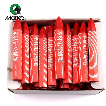 MARIE'S Wood Marking Crayons Industrial Wax Marking Crayons Scratch Resistant Crayons for Tires Metal Wood Glass Plastic