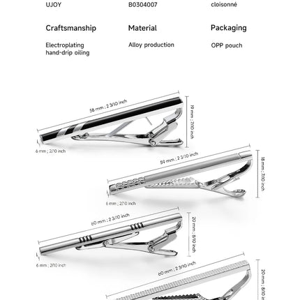 Tie Clip For Men Business Party Minimalist Tie Clips And Cufflinks To Man Shirt Gift Box Jewelry Men's Cuff Man Fashion Lawyer