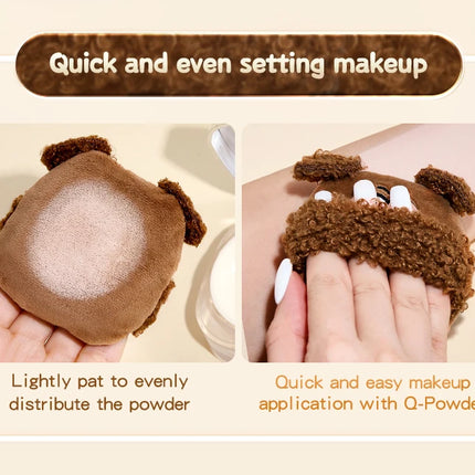 GECOMO Soft Plush Powder Puff for Loose Powder Setting Skin-Friendly Comfortable Flocking Makeup puff