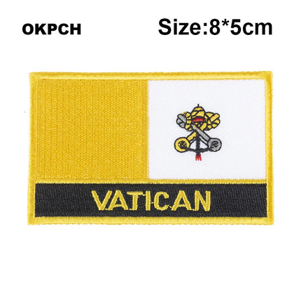 Dominican Rep. Flag Embroidery Patches Iron on Saw on Transfer patches Sewing Applications for Clothes in Home&Garden