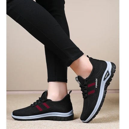 Women Casual Sports Shoes Breathable Lightweight Sneakers Anti-slip Flats Outdoor Running Walking Shoes Female Vulcanized Shoes
