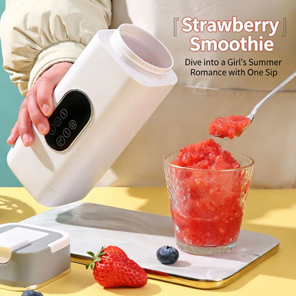 Portable Fruit Juicer Blenders Outdoor Personal Electric Mini Bottle Home USB Charge 12 Blades Double Cup Juicer Machine