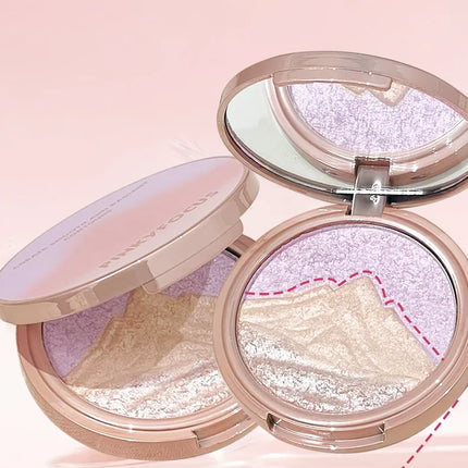 High-Gloss Palette, Starry Glow Series, Delicate Pearl Shimmer, Long-Lasting and Non-Cakey, High Color Payoff, Easy to Apply, Facial Contour Brightening and Contouring, Natural Three-Dimensional Makeup