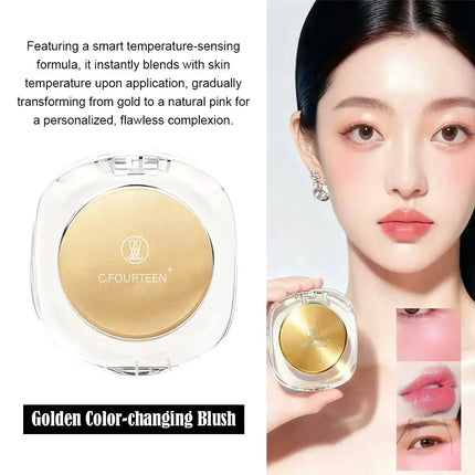Golden Highlighter Peach Blush Hydrating Multi-purpose Cream Golden Color-changing Blush Warming Natural Pink Lip And Cheek Dual