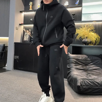 Men's Casual Hoodie & Sweatpants Set - Autumn Two-Piece Couple Outfit