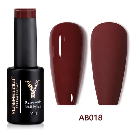 YOKEFELLOW 10ml Jelly Nude Gel Nail Polish High Quality Translucent Pink Nail Gel Varnish Soak Off UV Gel Polish Long Lasting