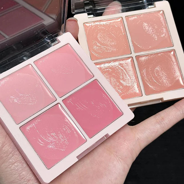 Expanding Color Brightening Face Blusher Rouge Shadow Multi-purpose Berry Milk Blush Cream Palette Lip Cheek Tint Natural Matte