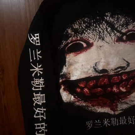 Drolandmiller Death Forest Hoodies Women Goth Streetwear Tops Grunge Punk Harajuku Sweatshirt Oversized Hoodie Y2k Clothes