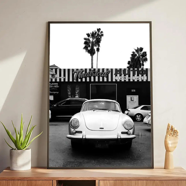 Black and White Luxury Car Vehicle Poster Modern and Elegant Wall Stickers for Home Decor Living Room Dormitory Wall Art