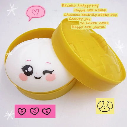 Giant Dumpling Squeeze Toy for Anxiety Relief Soft Steamed Stuffed Bun Simulation Food Fidget Decompression Dough Toy