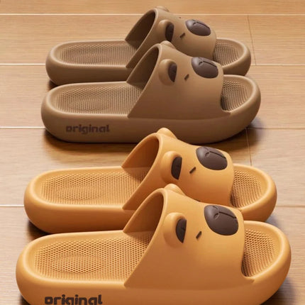 Capybara Cute Cartoon Slippers Sweet Indoor Outdoor Antislip Slides Thick Soft EVA Soles Kawaii Shoes