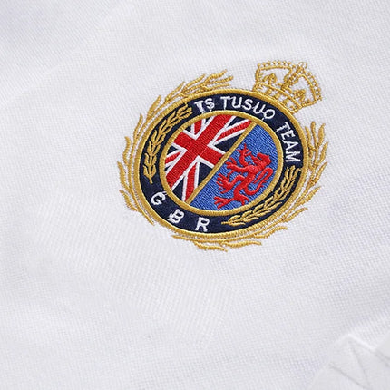 Men's polo shirt England Great Britain Royal casual sports party cotton embroidery luxury contrast color original design