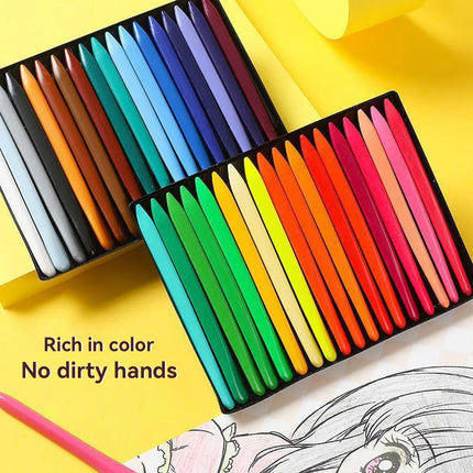 Multi-colors Plastic Triangle Crayon Set DIY Artist Supplies Hand-washable Crayons for Kids Gruesos Office Cultural Supplies