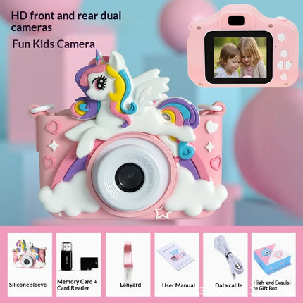 Mini Portable Toy CCD Camera | Dual High-Definition Lenses Effortlessly Take Photos and Shoot Videos Birthday Gift.