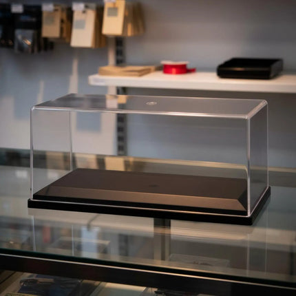 Transparent Display Cover with Base High Clarity Acrylic Model Display Case Stackable Showcase Box Dustproof